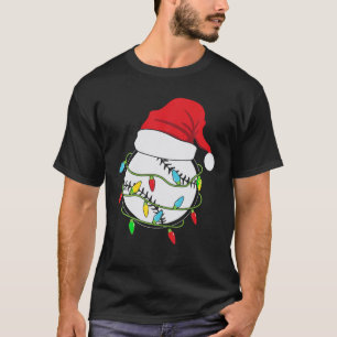 Kerstmis met honkbal Sport Kerstmis Kerstmis T-shirt