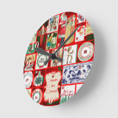 Kerstmis met kalender-feestdag winter ronde klok (Hoek)