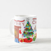 Kerstmis met Katten - Groot Koffiemok (Voorkant links)