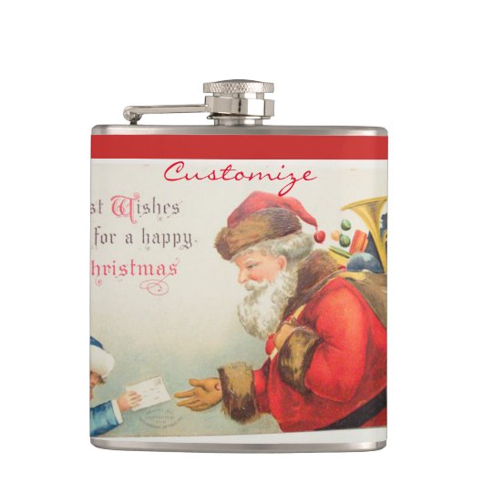 Kerstmis met kerst heupfles (Voorkant)