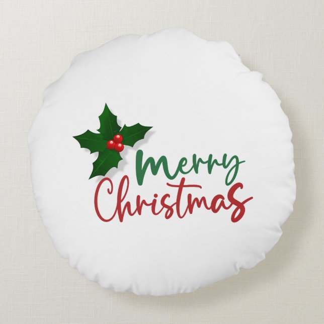 Kerstmis met kerst rond kussen (Achterkant)