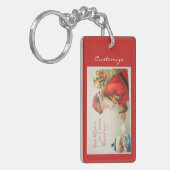 Kerstmis met  kerst sleutelhanger (Voorkant Links)