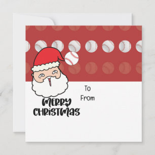 Kerstmis met kerstbal, met Pet van de kerstman Feestdagenkaart