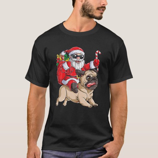Kerstmis met kerstbeker met kersttang met Merry Ch T-shirt (Voorkant)