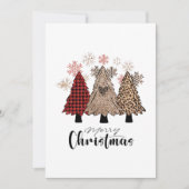 Kerstmis met kerstbomen bedankkaart (Voorkant)