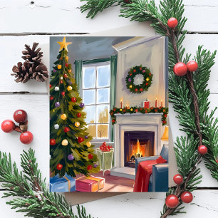 Kerstmis met Kerstbomen Kerstboom Kabouter Feestdagenkaart
