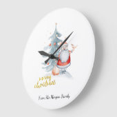 Kerstmis met kerstboom grote klok (Hoek)