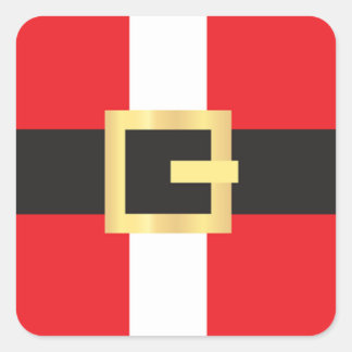 Kerstmis met kerstgordel vierkante sticker