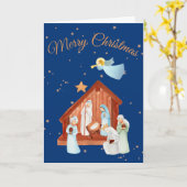 Kerstmis met Kerstkind Kaart (Gele Bloem)