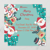 Kerstmis met kerstman kaart (Voorkant / Achterkant)