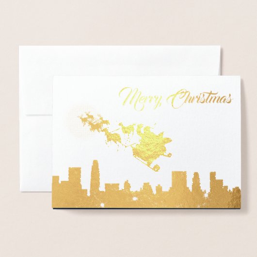 Kerstmis met kerstmis folie kaarten (Voorkant met envelop)