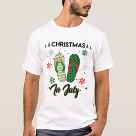 Kerstmis met kerstmis in juli T-shirt