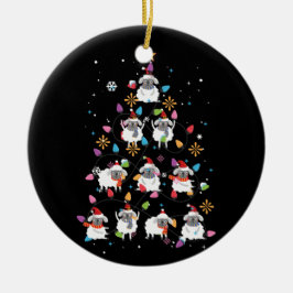 Kerstmis met Kerstmis met kerstbomen Keramisch Ornament