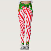 Kerstmis met kerstmis van Santa Fishnet Leggings (Voorkant)
