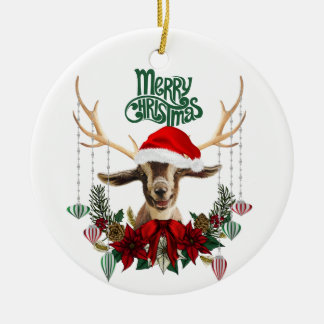 Kerstmis met Kind geitenvlees Keramisch Ornament