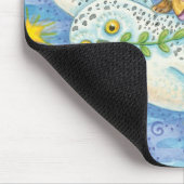 Kerstmis met konijn als kerstman op hol muismat (Hoek)