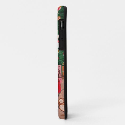 Kerstmis met koortsretro Case-Mate iPhone case (Achterkant/links)