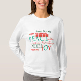 Kerstmis met lange mouwen voor vrouwen t-shirt