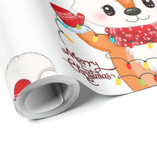 Kerstmis met licht cadeaupapier