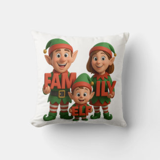 Kerstmis met liefde - Elf Familie Editie Kussen