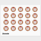 Kerstmis met liefde ronde sticker (Vel)