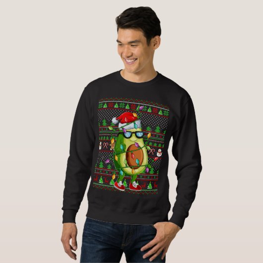 Kerstmis met lomp en lomp met zweefvlieger trui (Voorkant volledig)