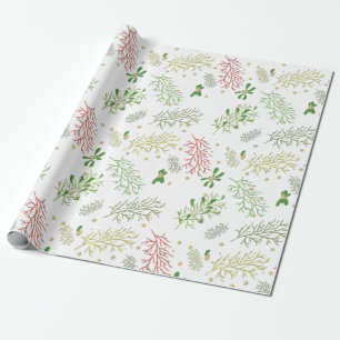 Kerstmis met maretak cadeaupapier