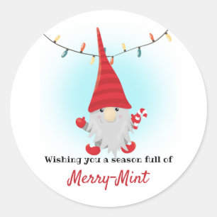 Kerstmis met Merry Mint Candy Cane Ronde Sticker
