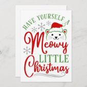 Kerstmis met Miauw Feestdagenkaart (Voorkant / Achterkant)