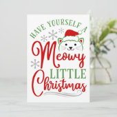 Kerstmis met Miauw Feestdagenkaart (Staand voorkant)