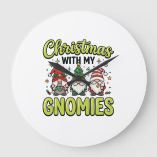 Kerstmis Met Mijn Dwergen Dwerg Ontwerp Grote Klok