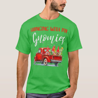 Kerstmis met mijn Gnomen Red Truck Xmas T T-shirt