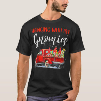 Kerstmis met mijn Gnomen Red Truck Xmas T T-shirt