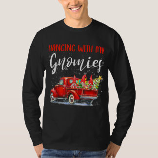 Kerstmis met mijn Gnomen Red Truck Xmas T T-shirt