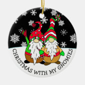 Kerstmis met mijn Gnomies Keramisch Ornament (Voorkant)