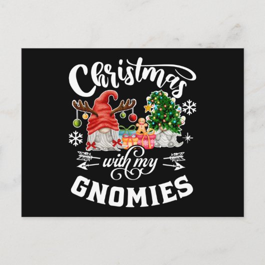 Kerstmis met mijn Gnomies-kerst Briefkaart (Voorkant)