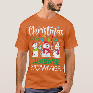 Kerstmis met mijn verzorger Snowmies Stetho T-shirt