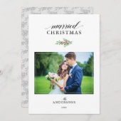 Kerstmis met minimale Pas getrouwd met kerstmis Feestdagenkaart (Voorkant / Achterkant)