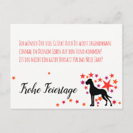 Kerstmis met nieuwjaarsoplossing briefkaart