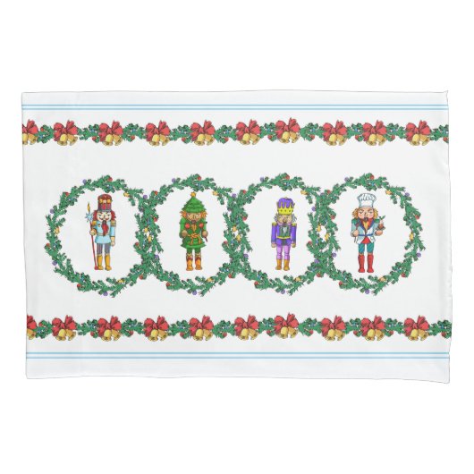 Kerstmis met Nutcrackers Speelgoed Soldier Kussensloop (Voorkant-Links)