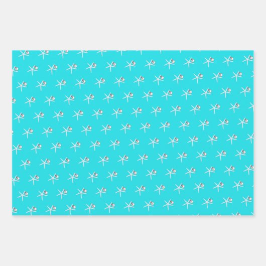 Kerstmis met Ornament en staarten Inpakpapier Vel (Voorkant 3)