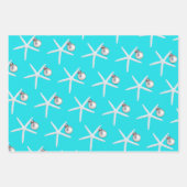 Kerstmis met Ornament en staarten Inpakpapier Vel (Voorkant)