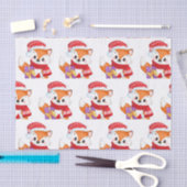 Kerstmis met Paarse cadeau Tissuepapier (Craft)