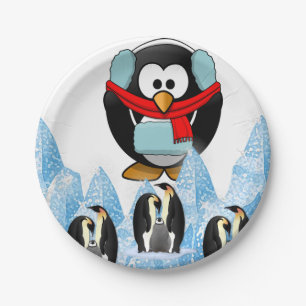 Kerstmis met papieren borden bordje
