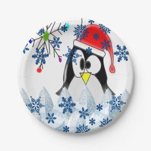 Kerstmis met papieren borden bordje