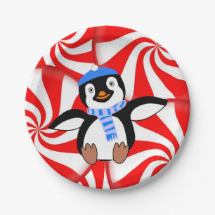 Kerstmis met papieren borden bordje