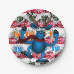 Kerstmis met papieren borden bordje