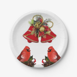 Kerstmis met papieren borden bordje