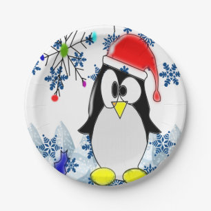 Kerstmis met papieren borden bordje