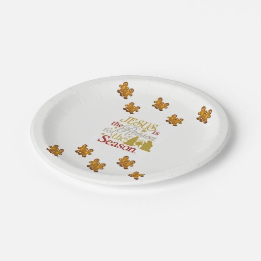 Kerstmis met papieren borden papieren bordje (Gekanteld)